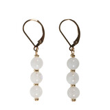 Gold filled oorbellen maansteen (regenboog) | 3 bolletjes Gold filled oorbellen maansteen (regenboog) | 3 bolletjes