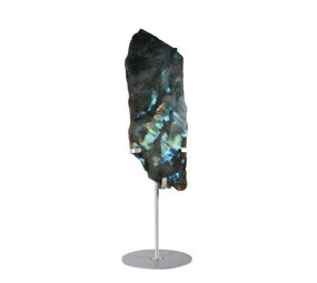 Labradoriet schijf op standaard 29 x 13 x 1 cm | 1128 gram Labradoriet schijf op standaard 29 x 13 x 1 cm | 1128 gram