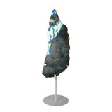 Labradoriet schijf op standaard 31 x 11 x 1,5 cm | 1236 gram Labradoriet schijf op standaard 31 x 11 x 1,5 cm | 1236 gram