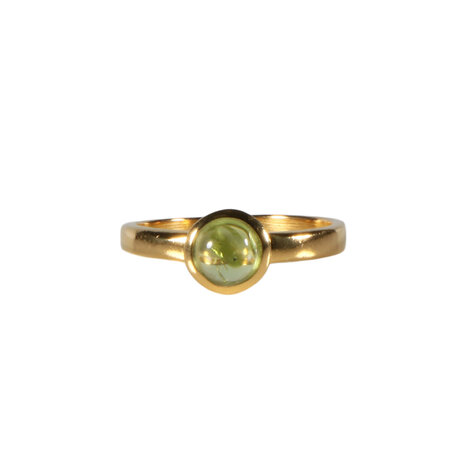 Gold filled ring peridoot maat 18 1/2 | rond 6 mm Gold filled ring peridoot maat 18 1/2 | rond 6 mm