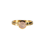 Gold filled ring rozenkwarts maat 18 1/2 | rond facet 6 mm Gold filled ring rozenkwarts maat 18 1/2 | rond facet 6 mm