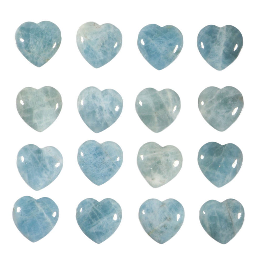 Aquamarijn hanger hart doorboord Aquamarijn hanger hart doorboord