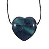 Fluoriet (multi) hanger hart doorboord Fluoriet (multi) hanger hart doorboord