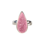 Zilveren ring calciet (cobalto) maat 19 (verstelbaar) | druppel ruw 2,2 x 1 cm Zilveren ring calciet (cobalto) maat 19 (verstelbaar) | druppel ruw 2,2 x 1 cm