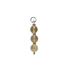 Zilveren hanger citrien | 3 bolletjes Zilveren hanger citrien | 3 bolletjes