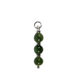 Zilveren hanger jade | 3 bolletjes Zilveren hanger jade | 3 bolletjes