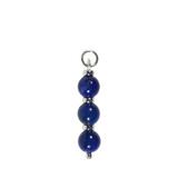 Zilveren hanger lapis lazuli A-kwaliteit | 3 bolletjes Zilveren hanger lapis lazuli A-kwaliteit | 3 bolletjes