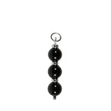 Zilveren hanger toermalijn (zwart) | 3 bolletjes Zilveren hanger toermalijn (zwart) | 3 bolletjes