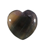 Fluoriet (regenboog) edelsteen hart 4 cm Fluoriet (regenboog) edelsteen hart 4 cm