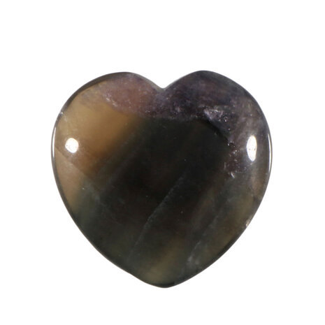 Fluoriet (regenboog) edelsteen hart 4 cm