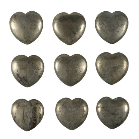 Pyriet edelsteen hart 4 cm