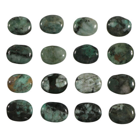 Smaragd steen plat gepolijst klein Smaragd steen plat gepolijst klein