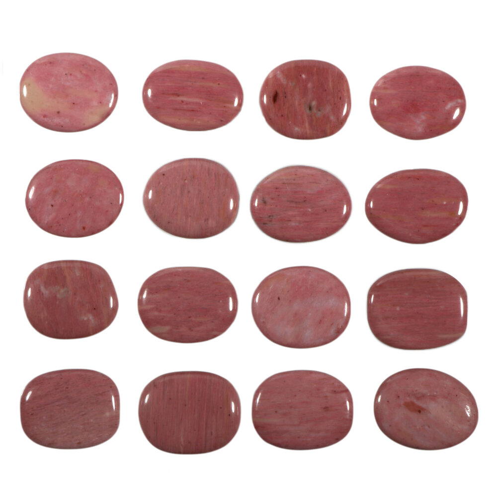 Versteend hout (roze) steen plat gepolijst