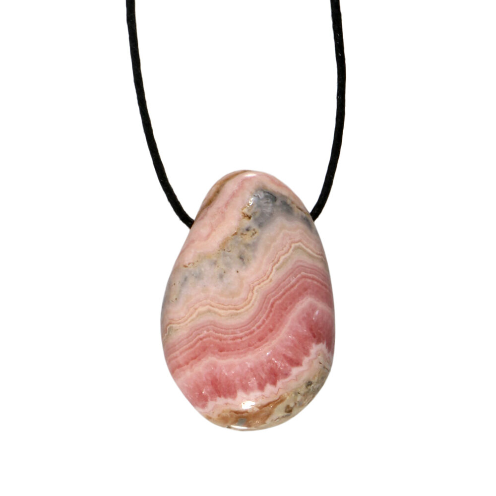 Rhodochrosiet hanger doorboord