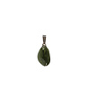 Moldaviet hanger getrommeld met zilveren oogje | 1 - 2 gram Moldaviet hanger getrommeld met zilveren oogje | 1 - 2 gram