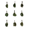 Moldaviet hanger getrommeld met zilveren oogje | 1 - 2 gram Moldaviet hanger getrommeld met zilveren oogje | 1 - 2 gram