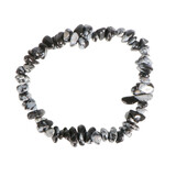 Obsidiaan (sneeuwvlok) armband split