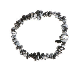 Obsidiaan (sneeuwvlok) armband split