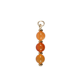 Gold filled hanger carneool | 3 bolletjes Gold filled hanger carneool | 3 bolletjes