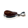 Zilveren hanger agaat (vuur) | druppel 2,2 x 1,4 cm Zilveren hanger agaat (vuur) | druppel 2,2 x 1,4 cm