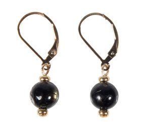 Gold filled oorbellen nuummiet rond 8 mm Gold filled oorbellen nuummiet rond 8 mm