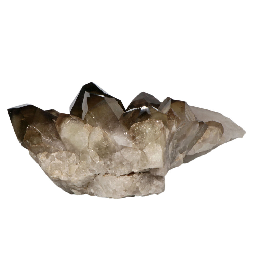 Citrien met rookkwarts (smoky citrien) zelfhelend cluster 28,5 x 16 x 11 cm | 4024 gram