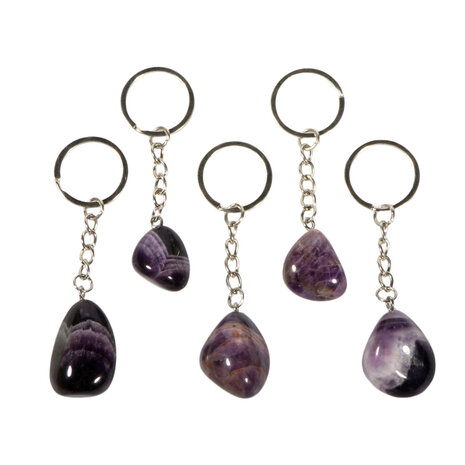 Amethistkwarts sleutelhanger