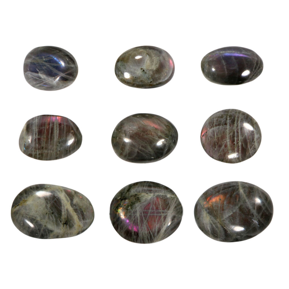 Labradoriet (paars) steen plat gepolijst