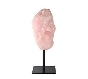 Rozenkwarts ruw op standaard 25 x 14,5 x 11 cm | 6740 gram Rozenkwarts ruw op standaard 25 x 14,5 x 11 cm | 6740 gram