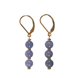 Gold filled oorbellen tanzaniet | 3 bolletjes Gold filled oorbellen tanzaniet | 3 bolletjes