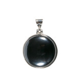 Zilveren hanger hematiet | rond 2,3 cm Zilveren hanger hematiet | rond 2,3 cm
