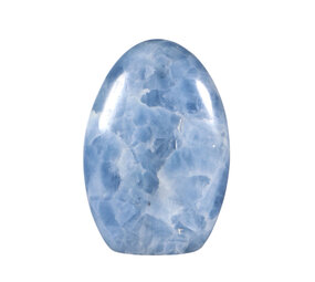 Calciet (blauw) sculptuur 13,5 x 9 x 4 cm | 764 gram Calciet (blauw) sculptuur 13,5 x 9 x 4 cm | 764 gram