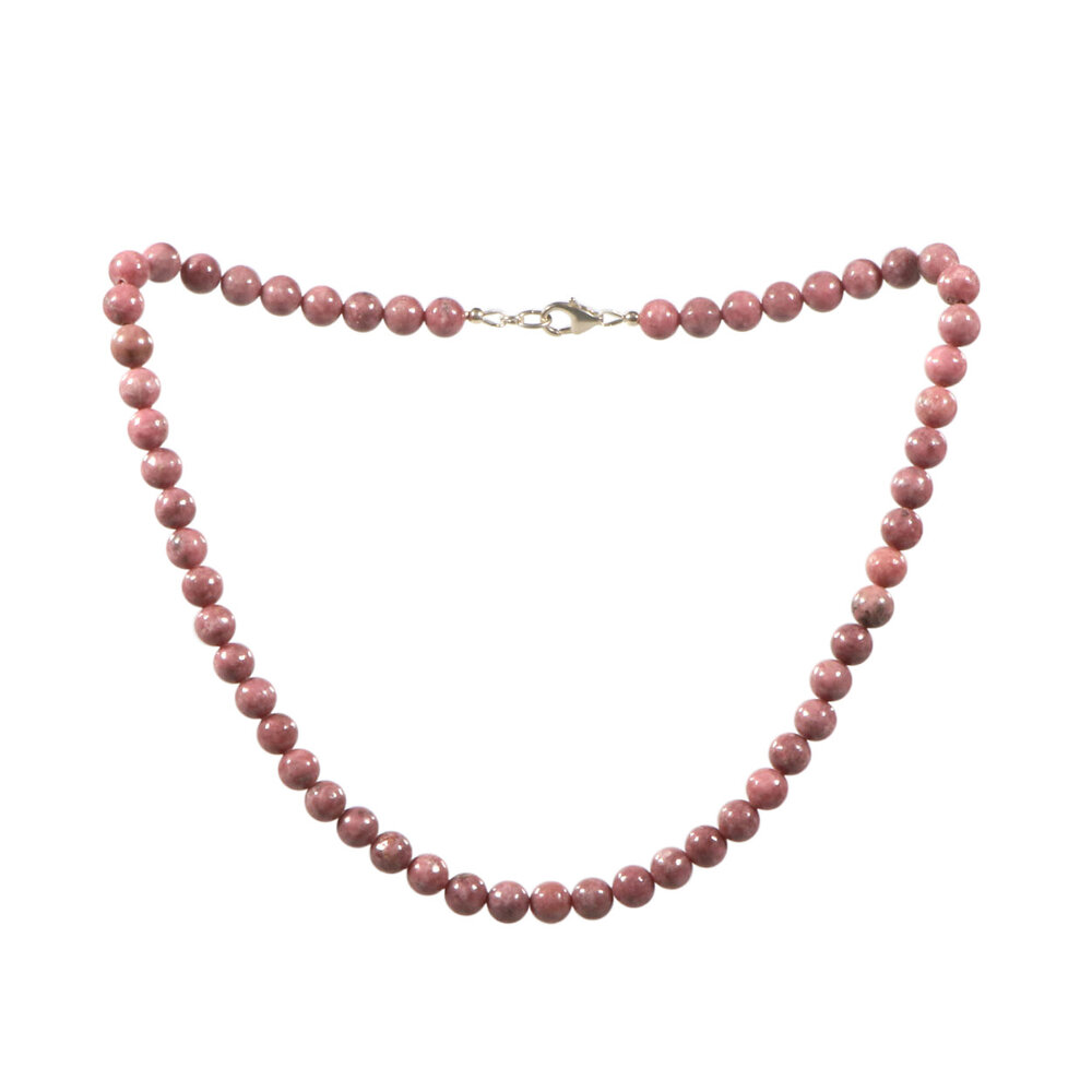 Rhodoniet ketting 8 mm kralen Rhodoniet ketting 8 mm kralen