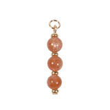 Gold filled hanger zonnesteen A-kwaliteit | 3 bolletjes Gold filled hanger zonnesteen A-kwaliteit | 3 bolletjes