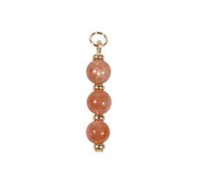 Gold filled hanger zonnesteen A-kwaliteit | 3 bolletjes Gold filled hanger zonnesteen A-kwaliteit | 3 bolletjes