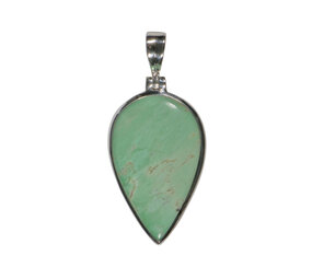 Zilveren hanger varisciet druppel 3,6 x 2,2 cm