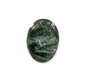 Zilveren ring serafiniet maat 18 1/2 (verstelbaar) | ovaal 2,7 x 1,9 cm Zilveren ring serafiniet maat 18 1/2 (verstelbaar) | ovaal 2,7 x 1,9 cm