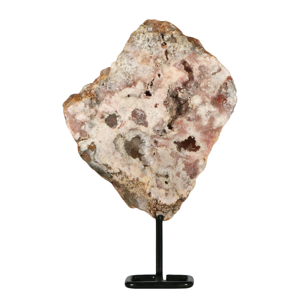 Amethist (roze) op standaard 17,5 x 15 x 2,5 cm | 946 gram