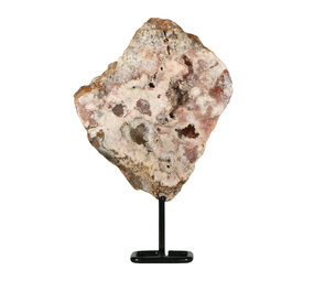 Amethist (roze) op standaard 17,5 x 15 x 2,5 cm | 946 gram