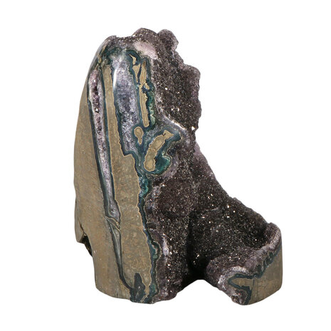 Amethist (zwart) cluster staand 15 x 13 x 10 cm | 2072 gram Amethist (zwart) cluster staand 15 x 13 x 10 cm | 2072 gram