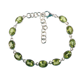 Zilveren armband peridoot ovaal facet 8 x 6 mm Zilveren armband peridoot ovaal facet 8 x 6 mm
