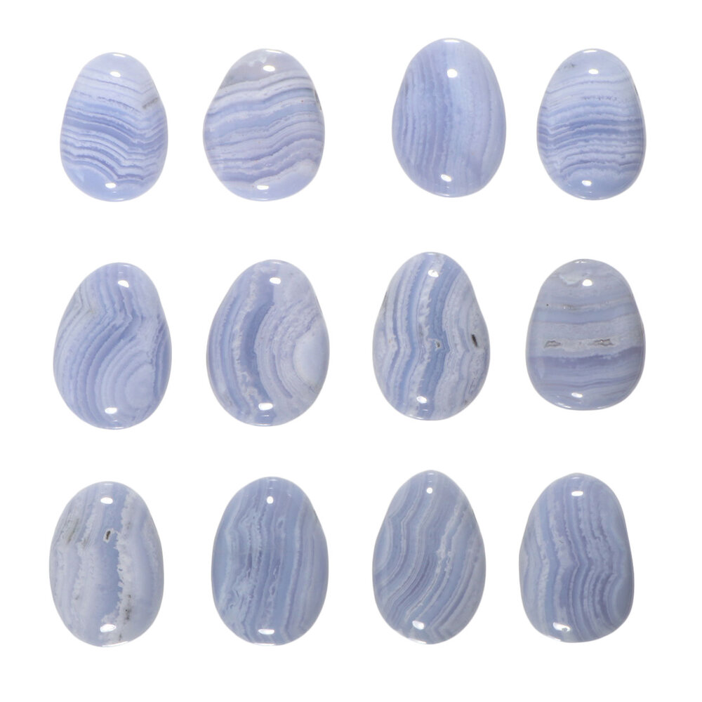 Chalcedoon hanger A-kwaliteit doorboord Chalcedoon hanger A-kwaliteit doorboord