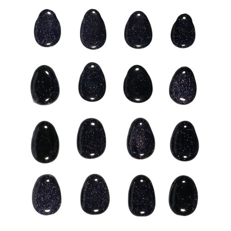 Goudsteen (blauw) hanger doorboord Goudsteen (blauw) hanger doorboord