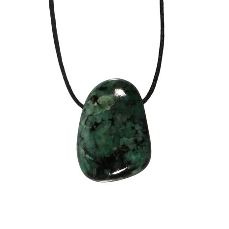 Smaragd hanger A-kwaliteit doorboord Smaragd hanger A-kwaliteit doorboord