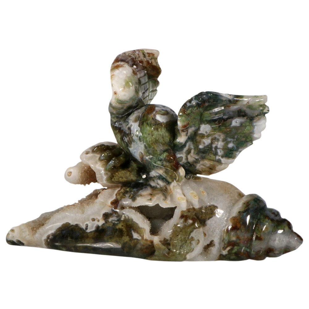 Mosagaat adelaar 24 x 16,5 x 8,5 cm | 2436 gram Mosagaat adelaar 24 x 16,5 x 8,5 cm | 2436 gram