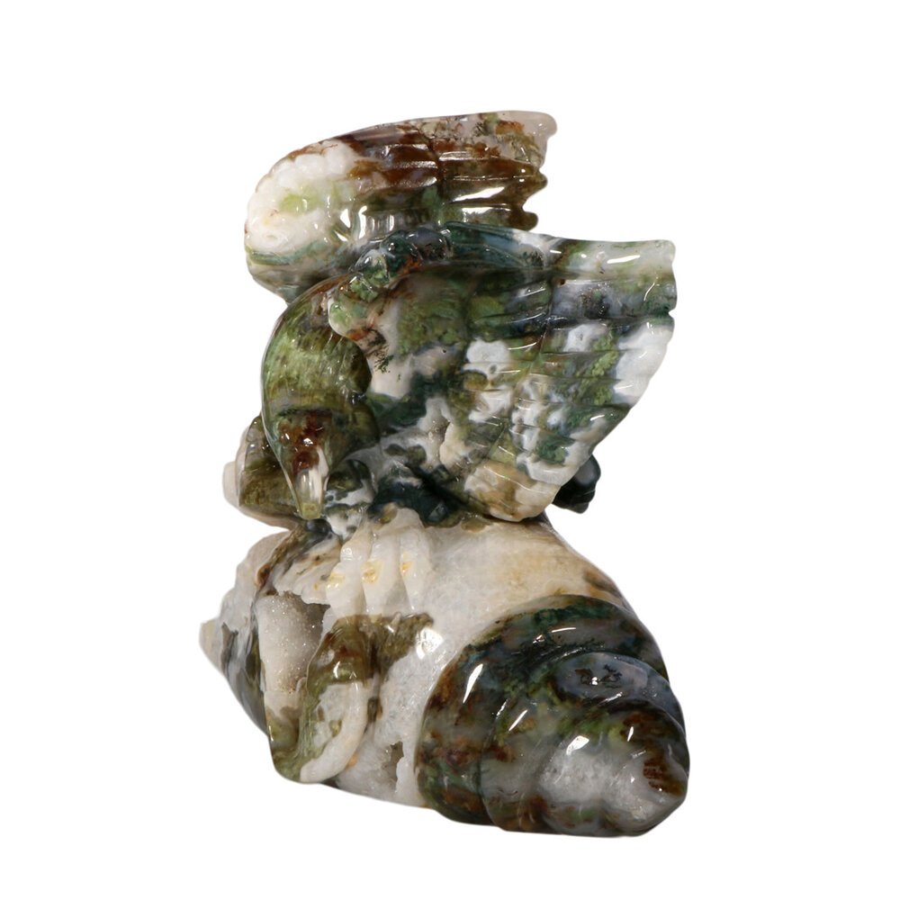 Mosagaat adelaar 24 x 16,5 x 8,5 cm | 2436 gram Mosagaat adelaar 24 x 16,5 x 8,5 cm | 2436 gram