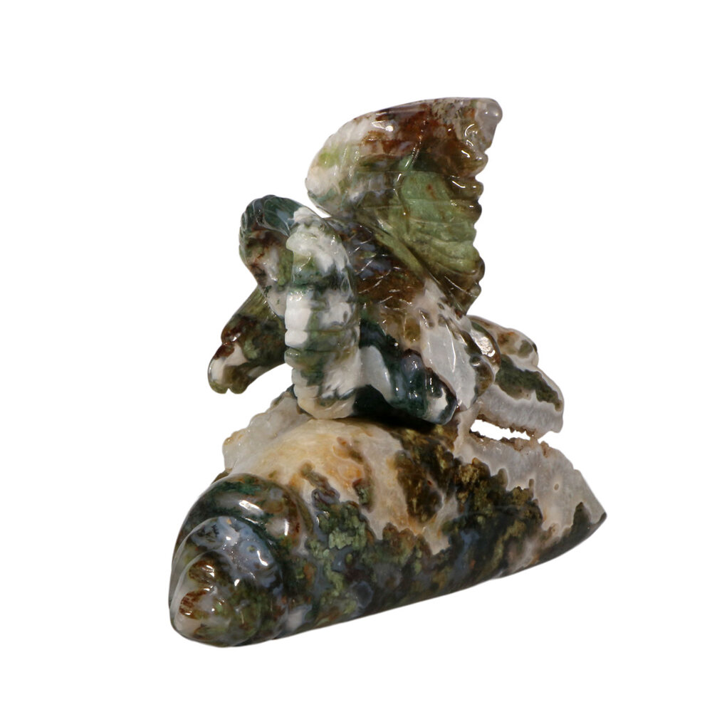 Mosagaat adelaar 24 x 16,5 x 8,5 cm | 2436 gram Mosagaat adelaar 24 x 16,5 x 8,5 cm | 2436 gram