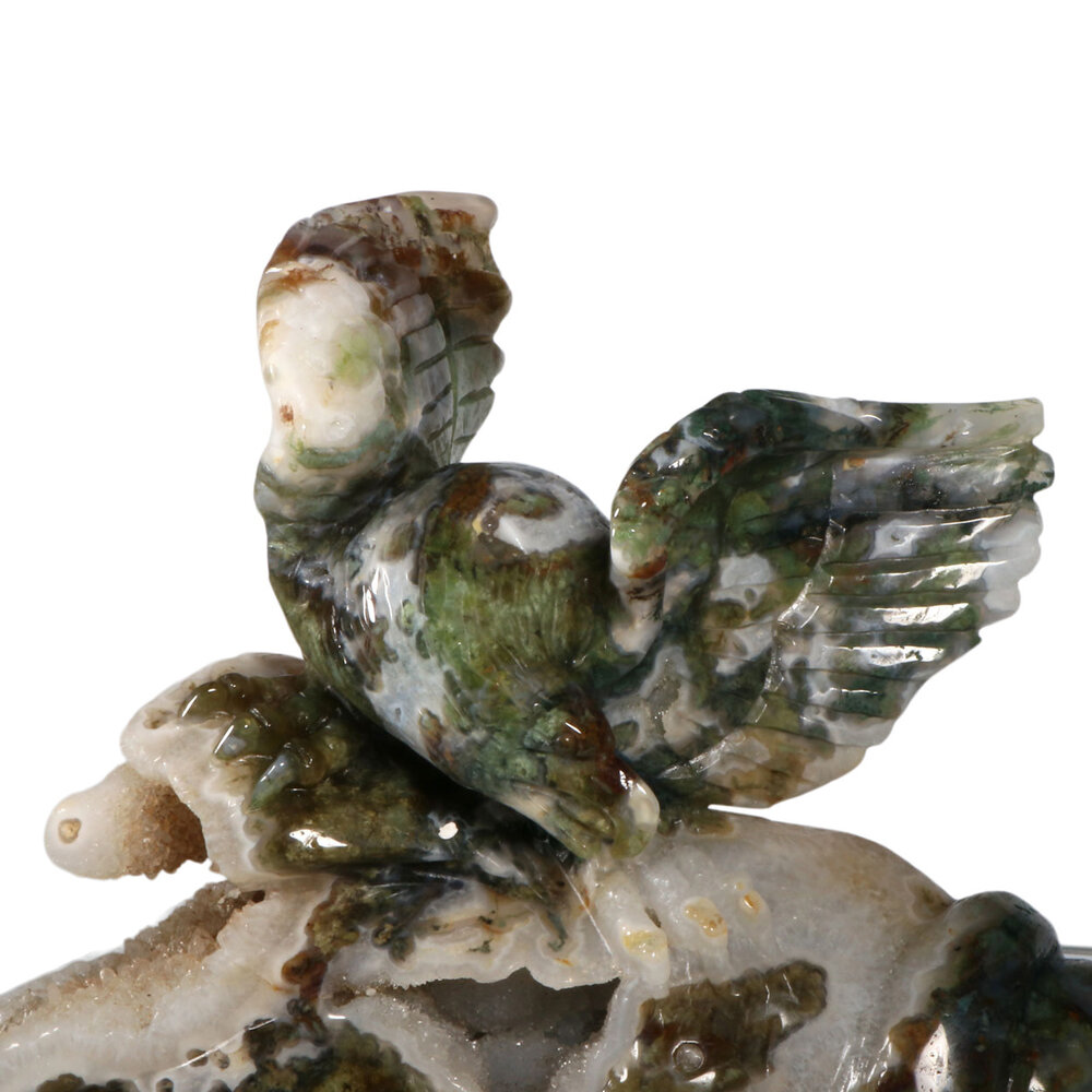 Mosagaat adelaar 24 x 16,5 x 8,5 cm | 2436 gram Mosagaat adelaar 24 x 16,5 x 8,5 cm | 2436 gram