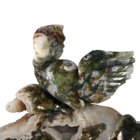 Mosagaat adelaar 24 x 16,5 x 8,5 cm | 2436 gram Mosagaat adelaar 24 x 16,5 x 8,5 cm | 2436 gram