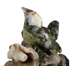 Mosagaat adelaar 24 x 16,5 x 8,5 cm | 2436 gram Mosagaat adelaar 24 x 16,5 x 8,5 cm | 2436 gram